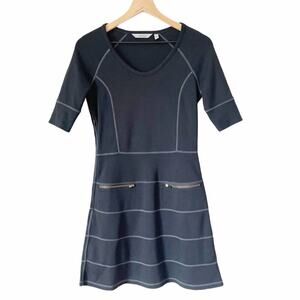 Athleta Black Strata Ponte Dress